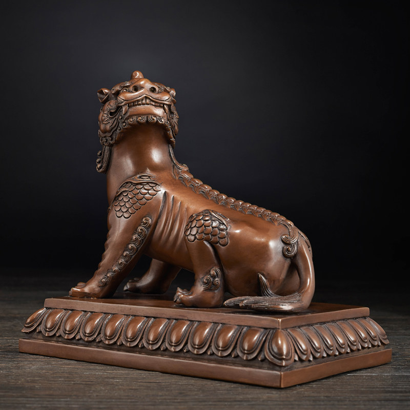 谛听摆件坐骑工艺家居瑞兽善听手工王坐骑地藏摆件