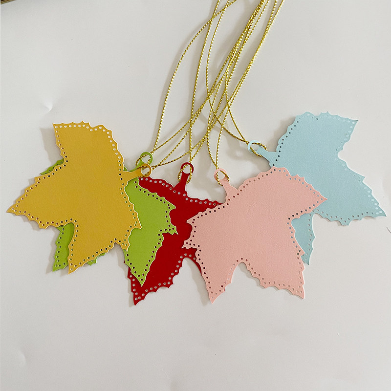 50片祝福卡许愿卡枫叶片创意心愿装饰卡吊diy贺卡
