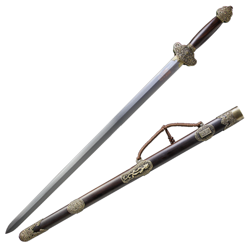 腾龙龙剑龙泉千字号宝剑花纹手工收藏刀剑一体刀剑