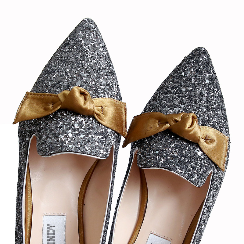 jc女鞋2020春夏新款真皮平底宴会单鞋水晶单鞋