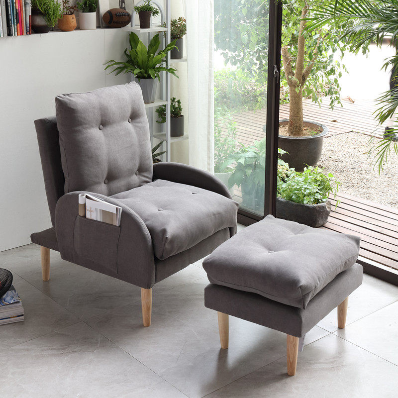 躺椅懒人沙发单人卧室阳台小沙发榻榻米折叠靠背椅休闲网红小型