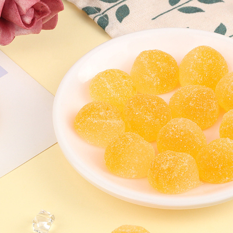 柚子儿童糖果橡皮糖橡皮夹心水果百趣糖白qq软糖