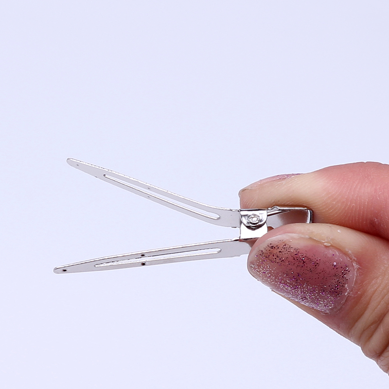 小号金属不锈钢鸭嘴夹分区定位夹手推波纹平口皮卡路盘发美发夹子