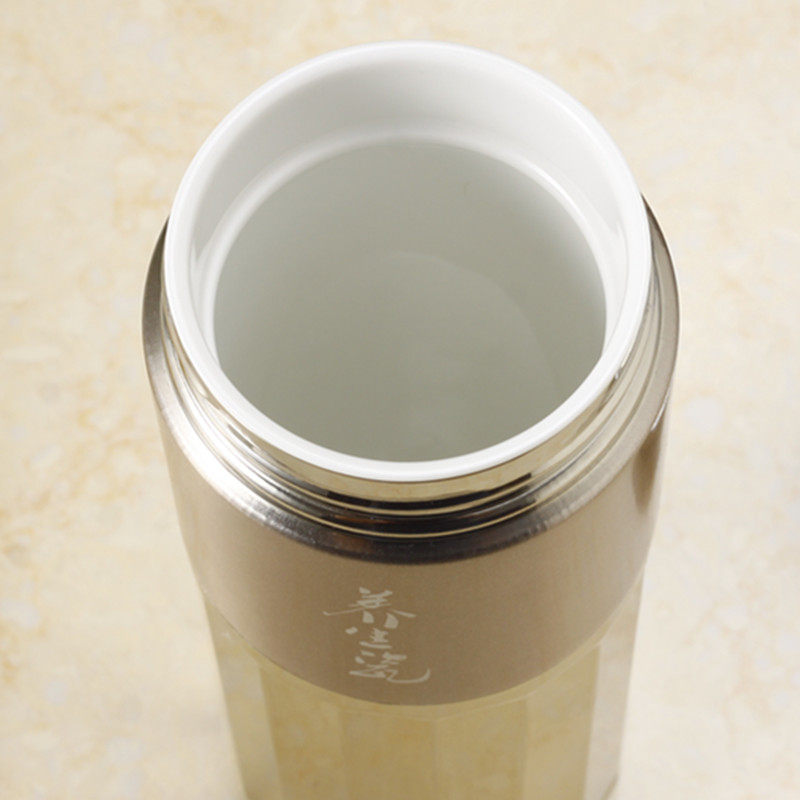 水杯陶瓷保温杯骨瓷内胆礼品杯男女士商务泡茶保温杯