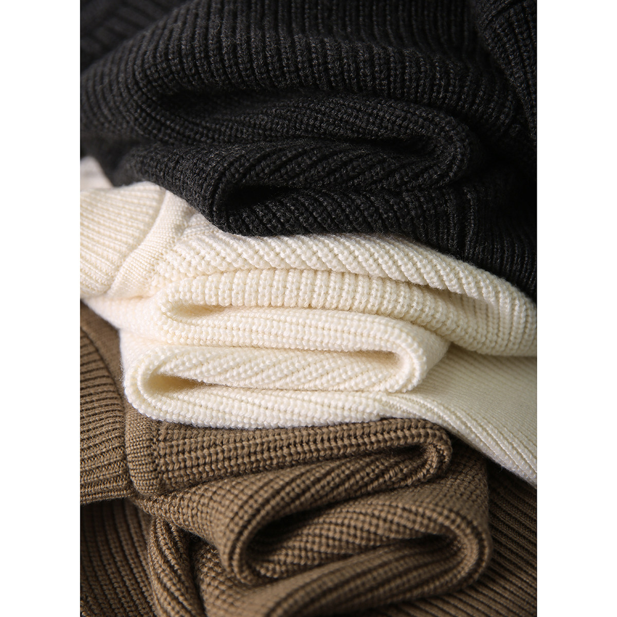 zyh465865vg建筑理念高克重扬子纱线圆领造型棒针针织毛针织衫