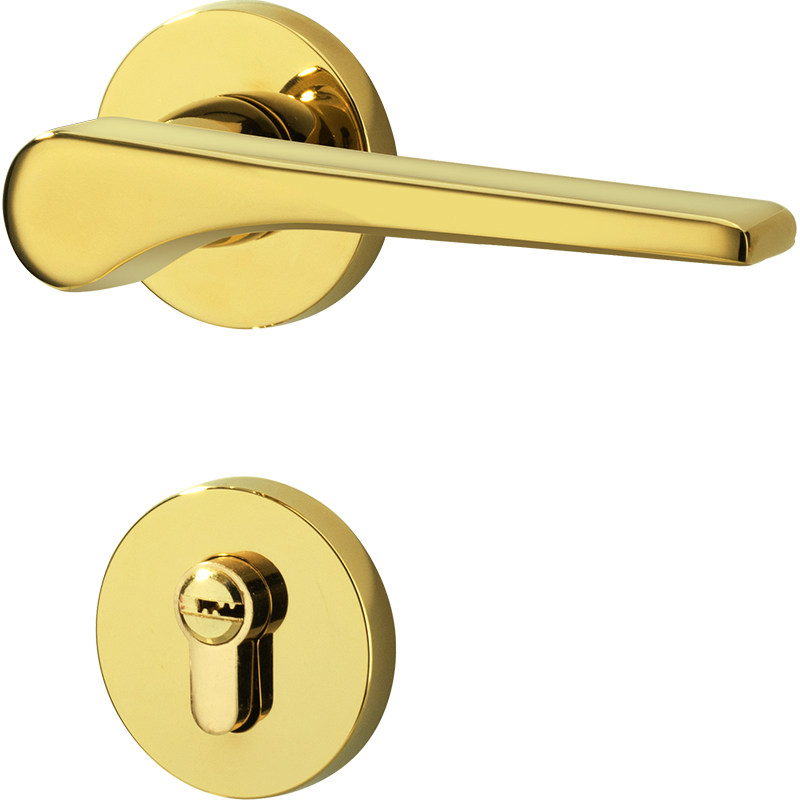 门锁邦尚家用通用型磁吸金色室内卧室分体卫生间机械门锁