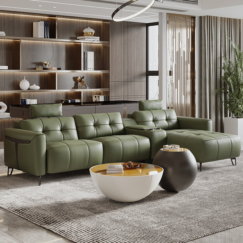 高端轻奢沙发真皮进口口头牛皮电动功能可调皮艺沙发