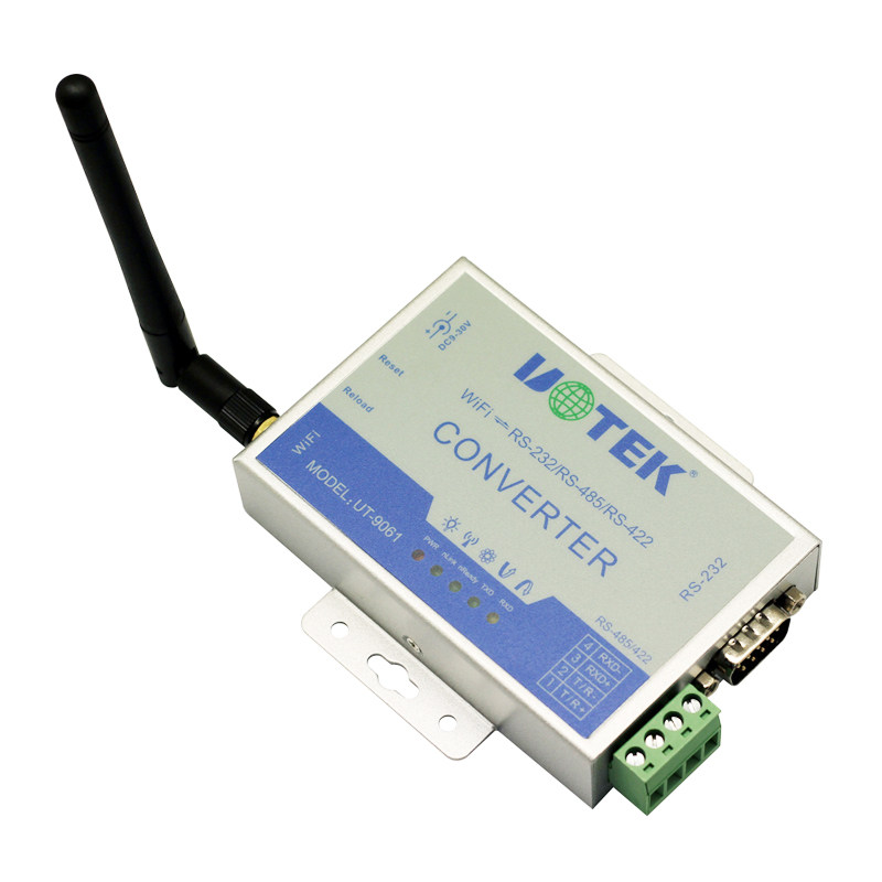 宇泰wifi转rs232/485无线通讯服务器 无线串口通讯模块 ut-9061 rs232