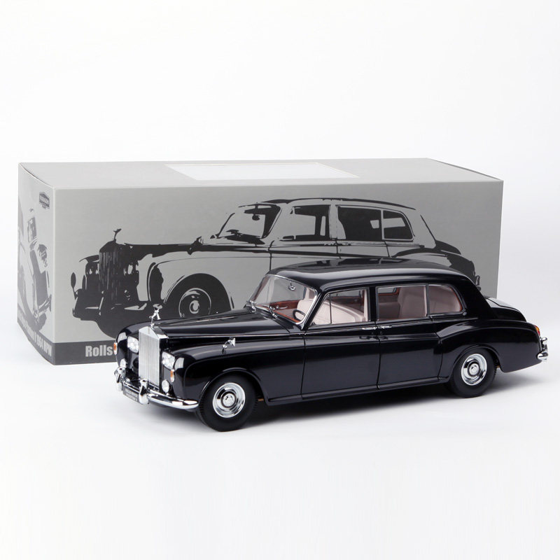 paragon1劳斯莱斯v1964绿色深蓝色合金汽车模型玩具摆件车模