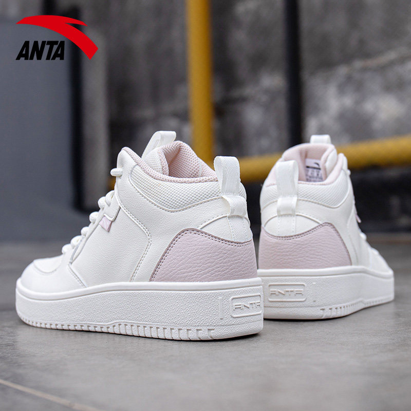 安踏女鞋高帮板鞋女休闲鞋运动鞋潮鞋夏季空军一号官方板鞋