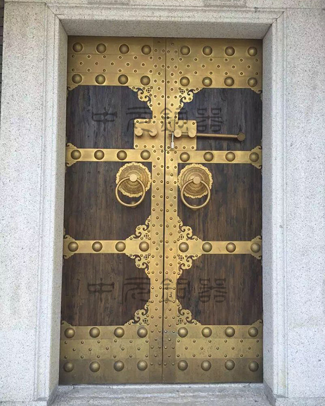 大门仿古纯铜配件铜活兽首拉环泡钉角压条门栓压条