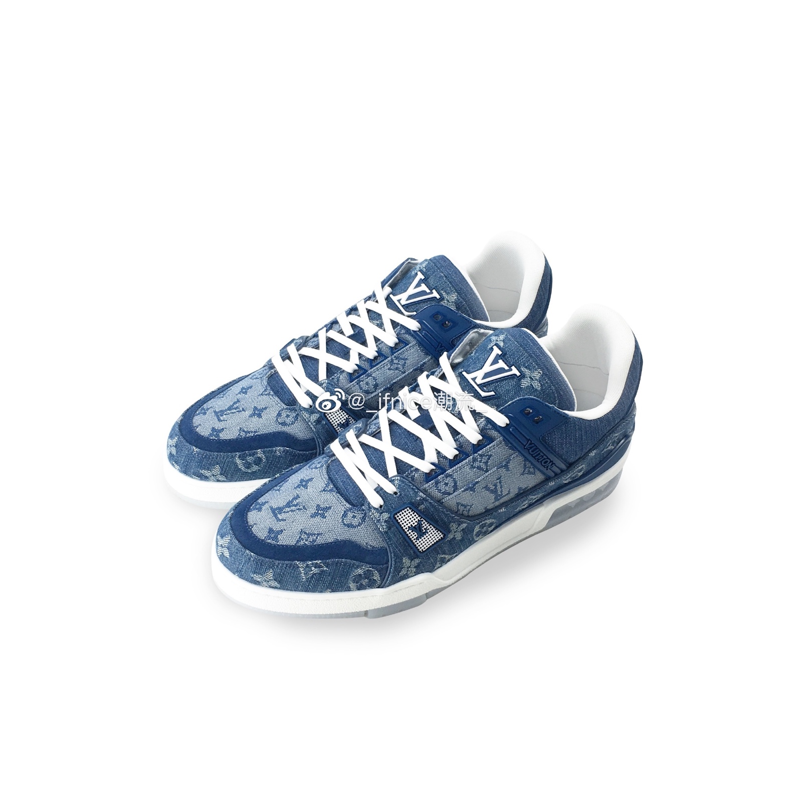 【现货】Louis Vuitton LV 牛仔 满Logo Trainer 老花 低帮运动鞋