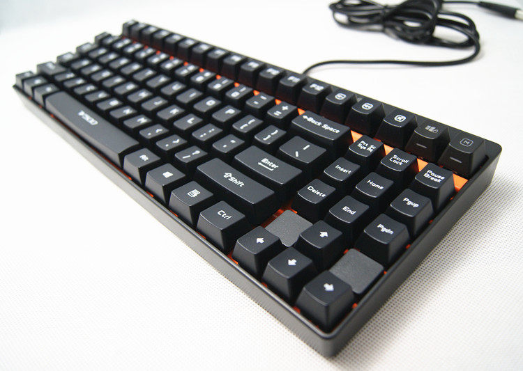 键盘机械游戏雷柏v500黑轴有线背光键盘