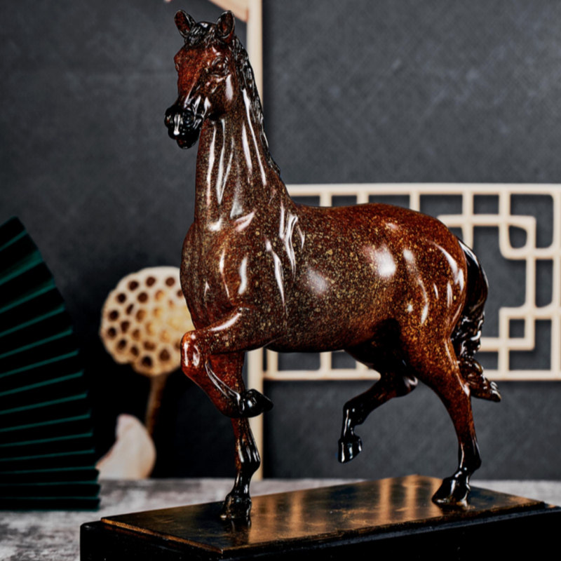铜雕雕塑唐马骏马飞马艺术品铜彩工艺品酒店软装摆件