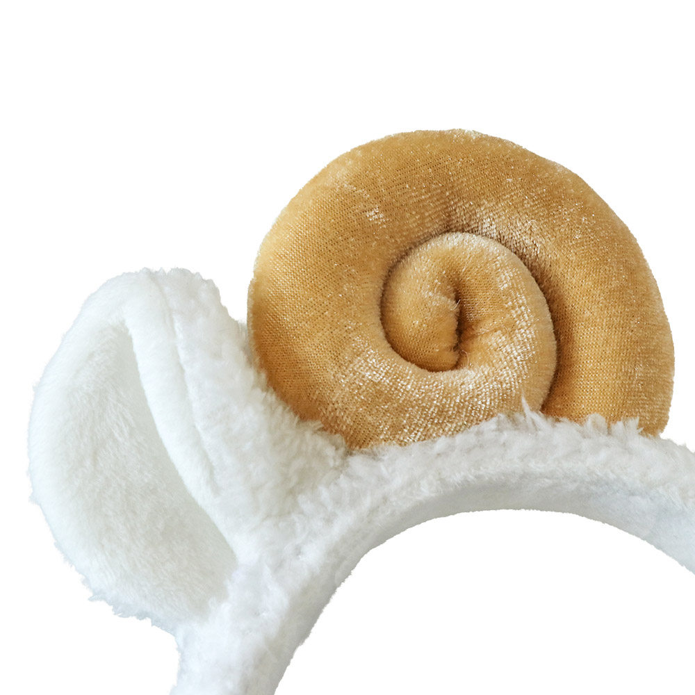 羊角超萌卡通毛绒发箍可爱发饰头箍羊羔小羊聚会装饰头箍