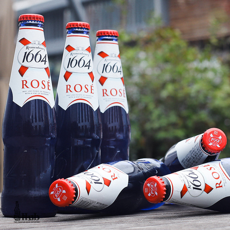 1664桃红红啤酒法国浪漫风情水果果味嘉士官方玫瑰啤酒