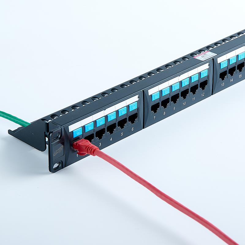 配线架安亿通六类屏蔽24口网络线式cat6带理线器配线架