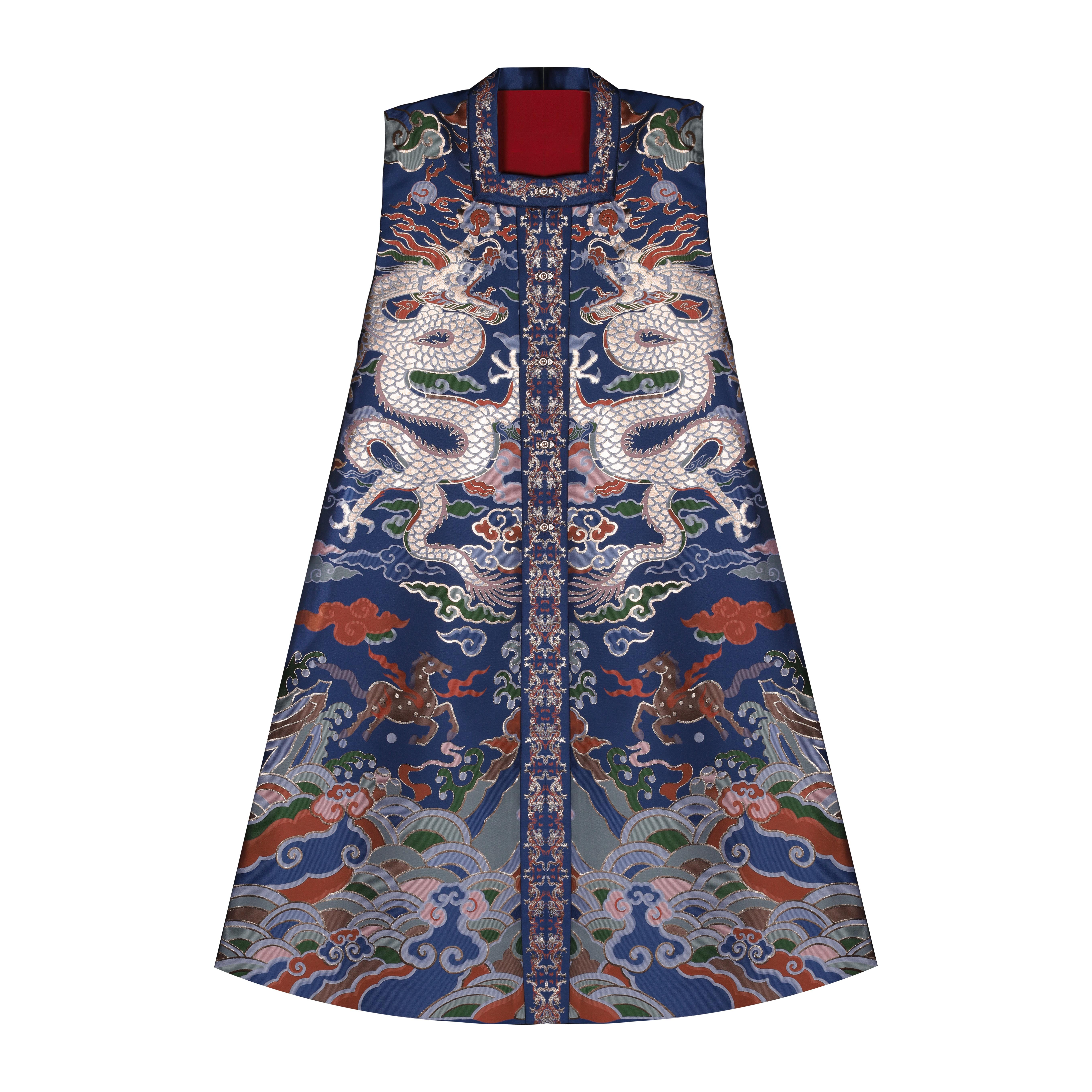 囿春春季现货龙马精神方领罩甲比甲织金仿妆明制汉服