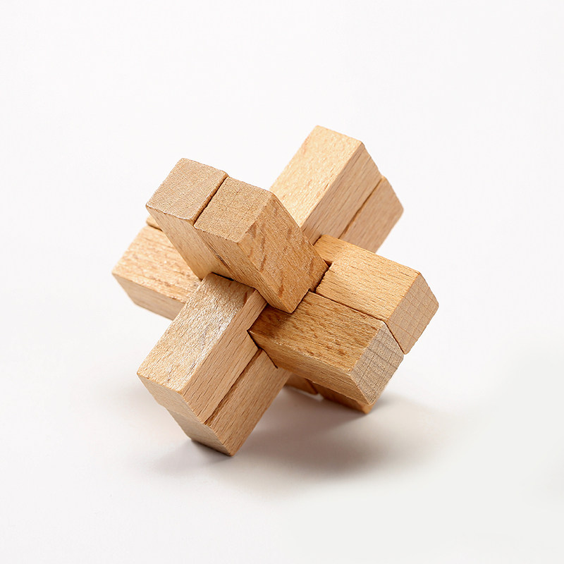 古典益智玩具孔明锁三阶魔方华容道九连环四件件套成人解锁