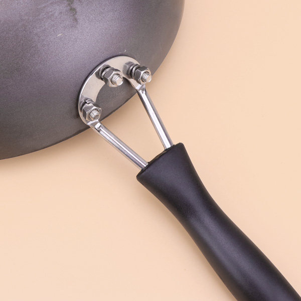 三孔炒锅把手锅配件防烫耐热电胶木通用马炒勺平底锅把手柄不锈钢