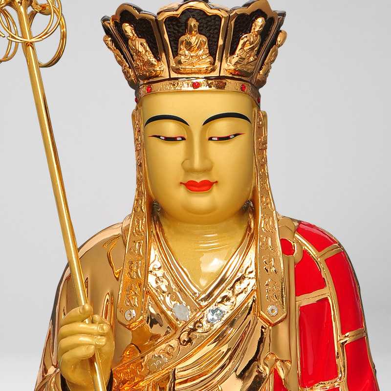 佛像摆件金地王菩全铜家用佛堂供奉地藏王佛像装饰摆件