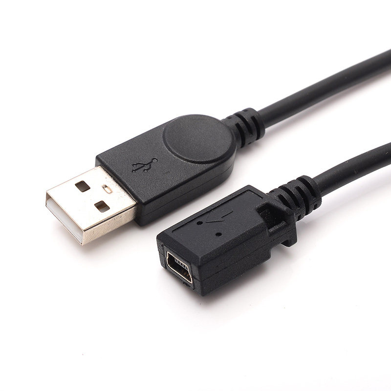 usb公转miniusb母转接线迷你数据母口充电连接线数据线