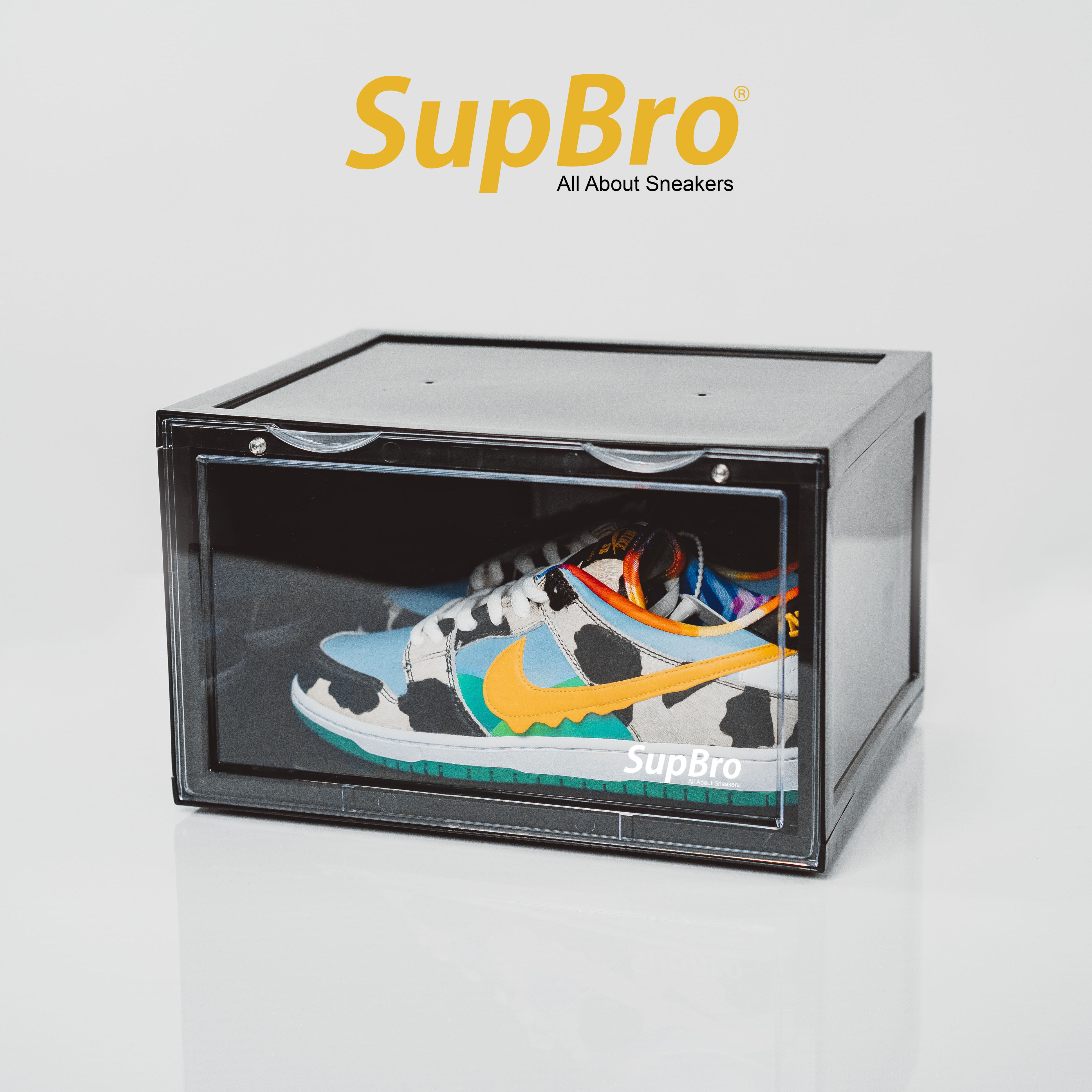 supbro球鞋收纳盒磁透明鞋盒aj防尘减缓氧化鞋盒