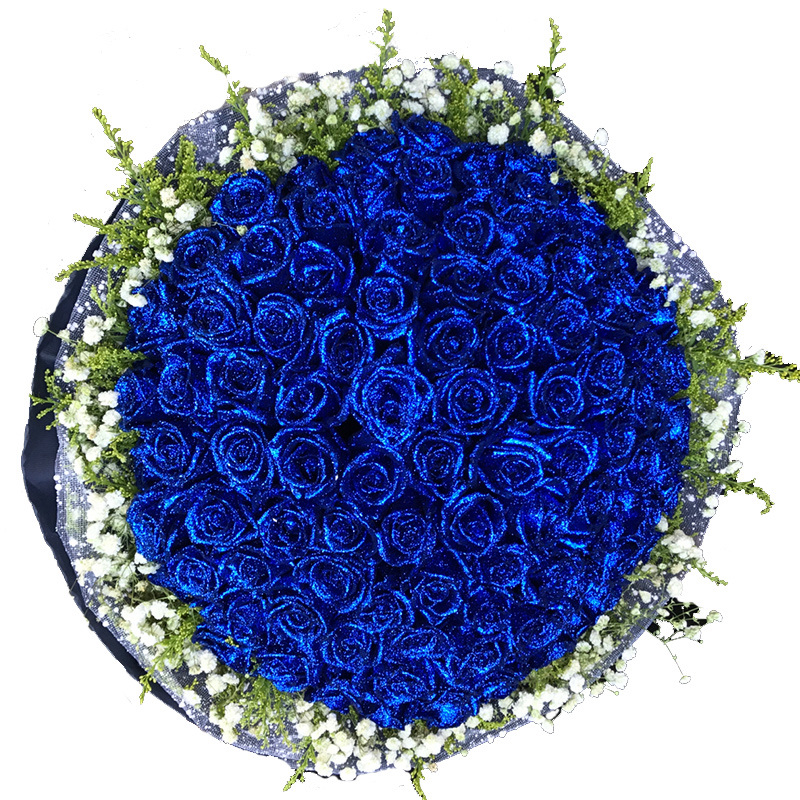 99朵玫瑰花束生日蓝色妖姬鲜花速递成都鲜花速递(同城)