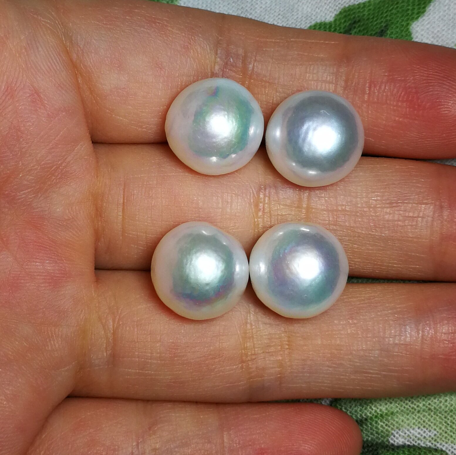 珍珠纯银耳饰13mm天然淡水大巴巴洛克大馒头大耳饰