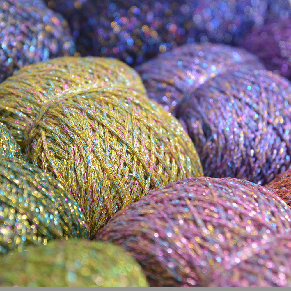 五彩空心纱纯丝闪线带金丝线丝线细线钩织玩偶毛线