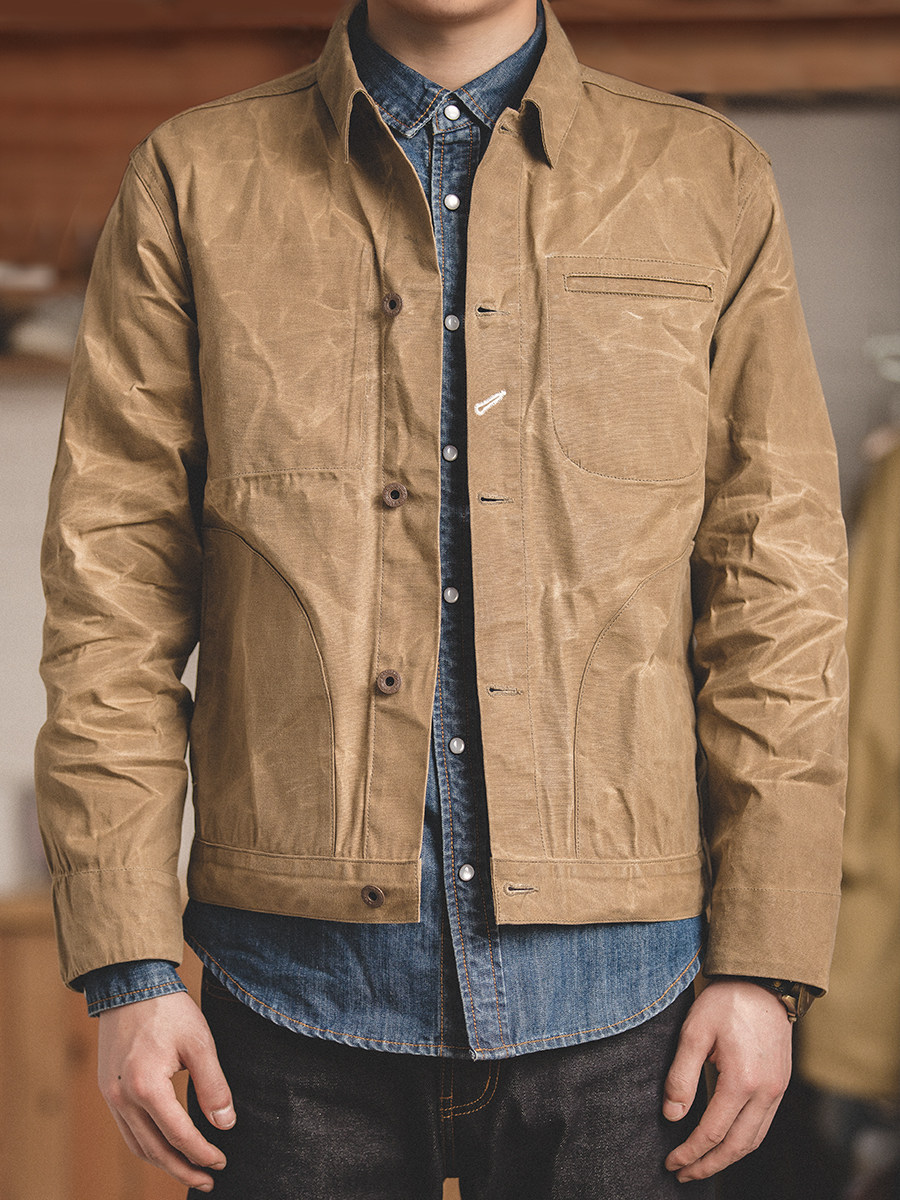 马登美式复古rgt工装复刻油蜡衣布夹克男士夹克