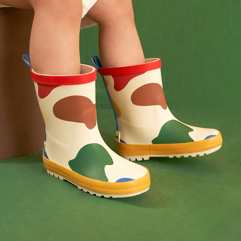 kidsing儿童雨鞋夏季新款男女中大童雨靴子胶鞋雨靴