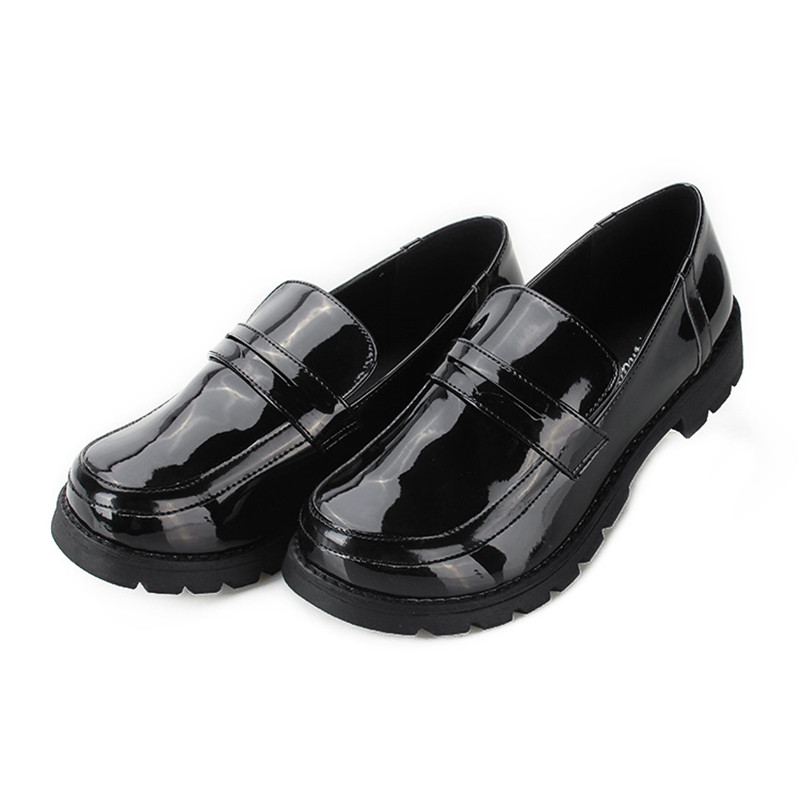 出口日本头层牛皮皮鞋cos学生男女日系校服制服单鞋