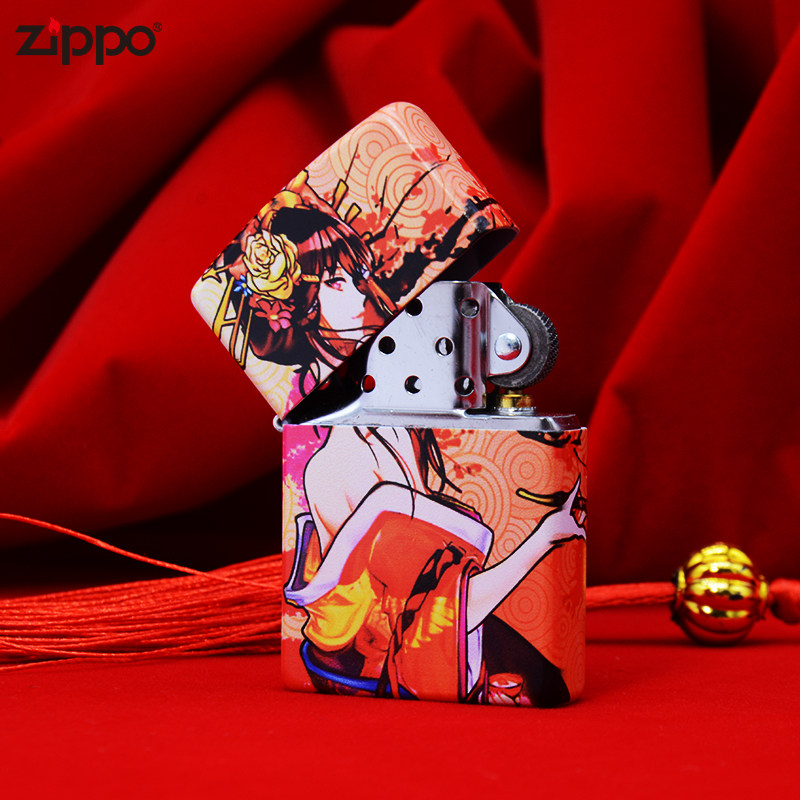 zippo王美女男送限量美女污妖打火机妖姬魅惑樱花zippo