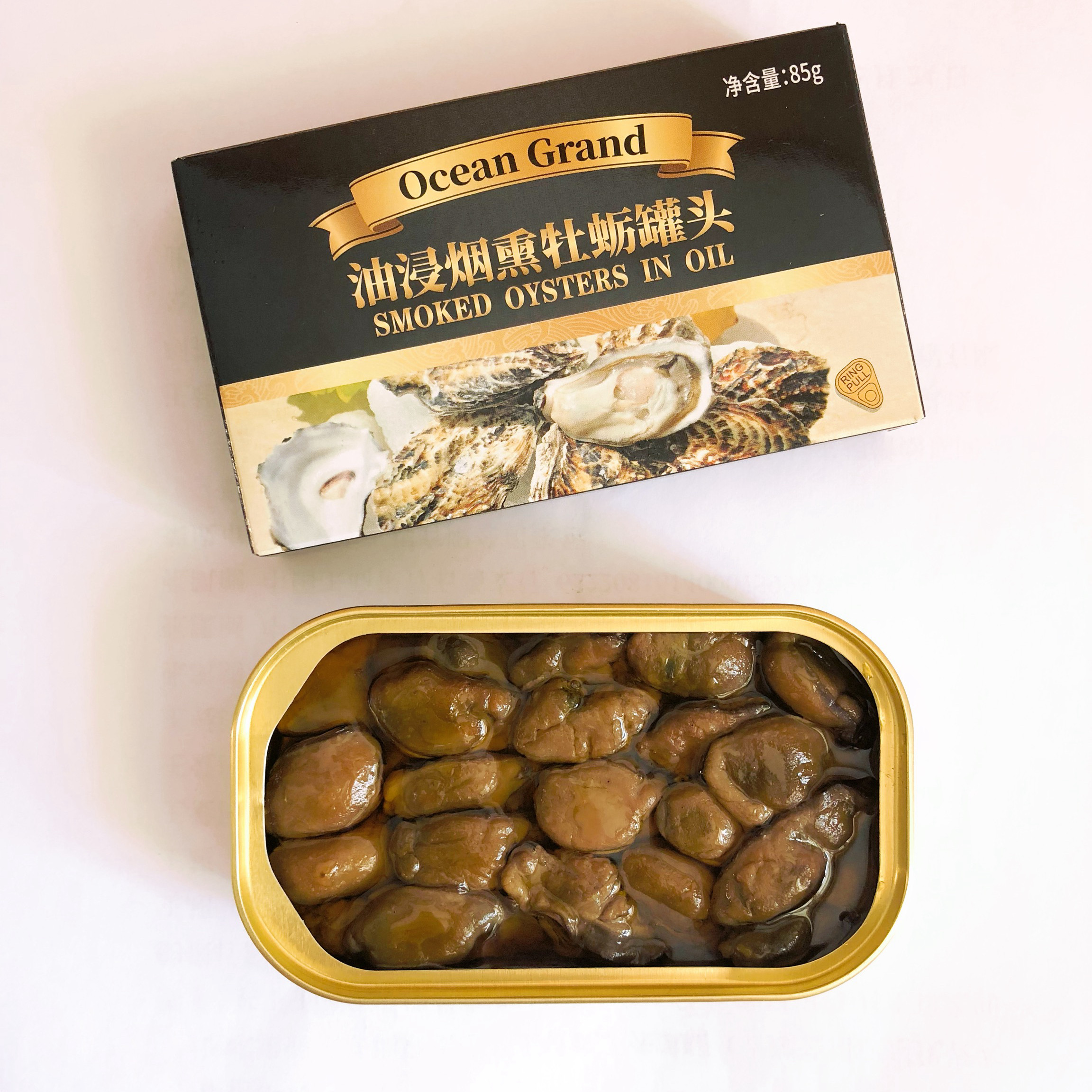 罐头红烧烟熏牡蛎生蚝即食生新鲜海即食海鲜3件贝类制品