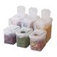 Canister sealed cans flip transparent plastic milk box grains Household kitchen refrigerator crisper storage box Canister sealed cans flip transparent plastic milk box grains Household kitchen refrigerator crisper storage box