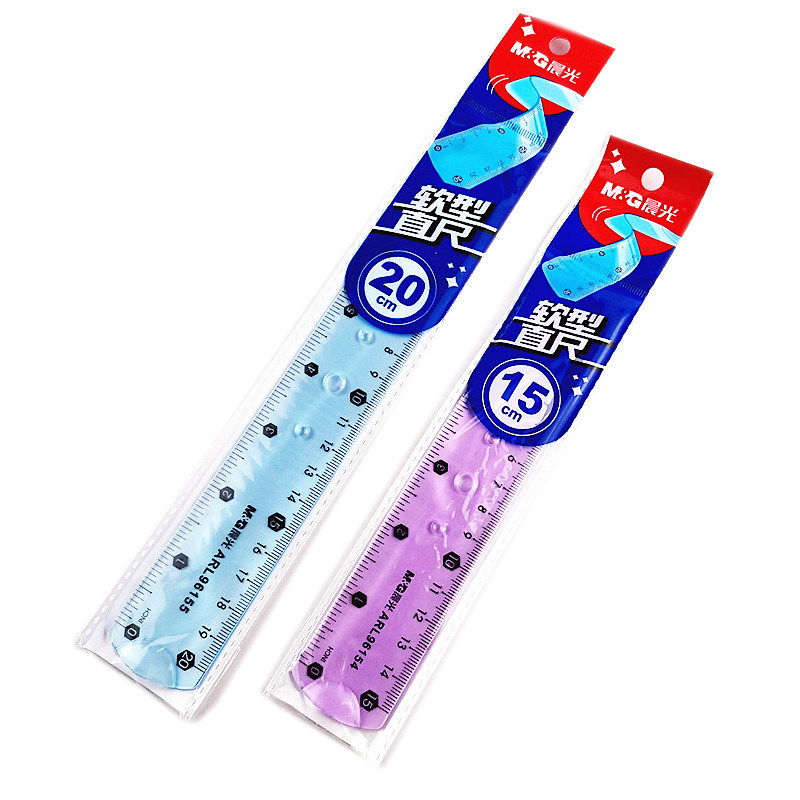 晨光软尺20cm精准刻度直尺15cm创意可卷尺子各类尺