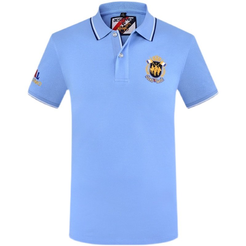 夏天男装保罗衣服polo翻领透气拉链短袖地棉t恤