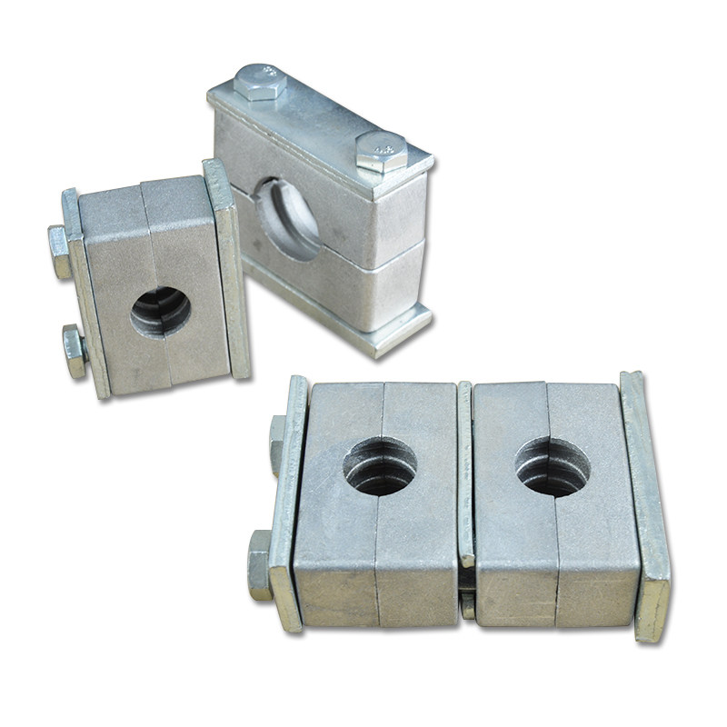 管夹重型铝合金上下双层船用液压油管钢厂管卡管夹