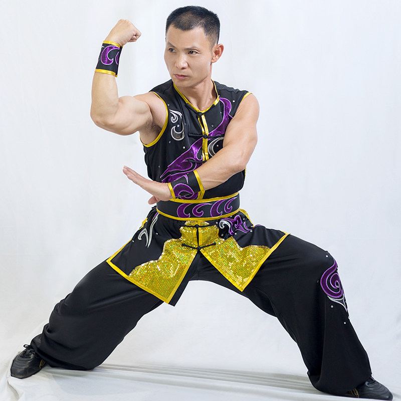 言一紫气南拳武术演出服太极表演比赛服太极拳练功太极服
