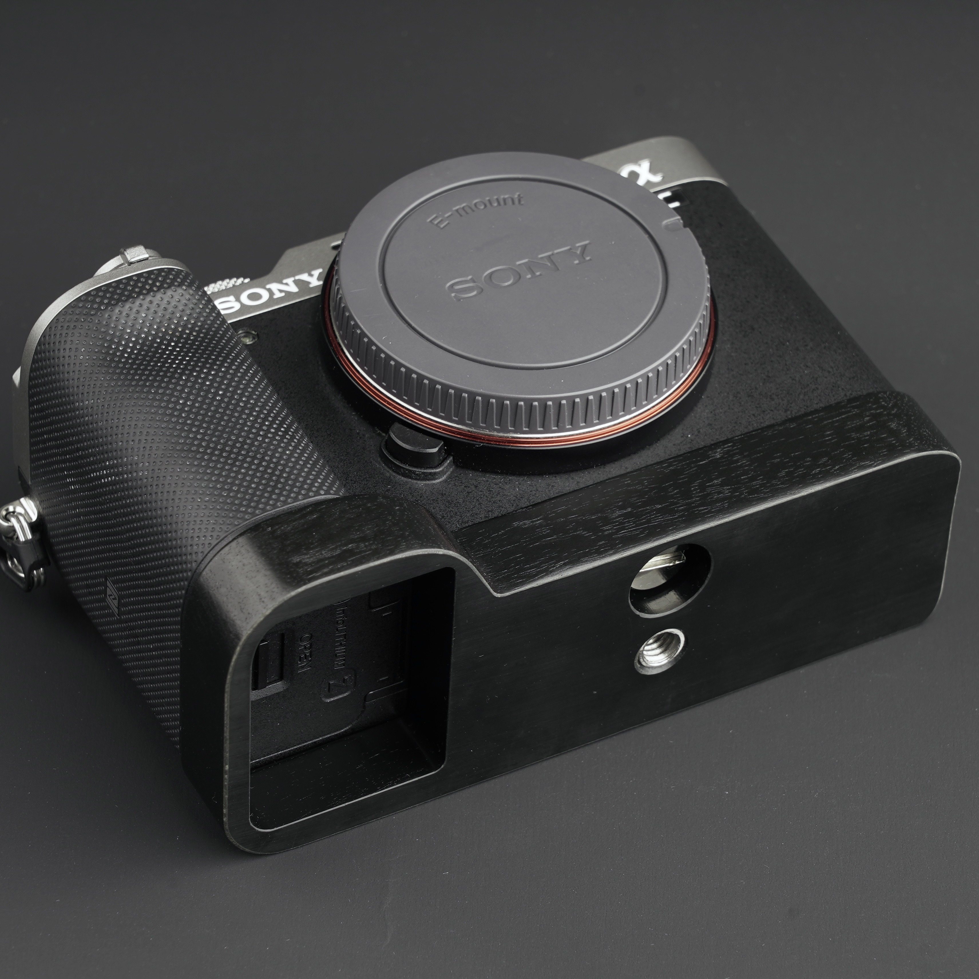 sony索尼a7c代木手柄相机握柄底座保护单反手柄