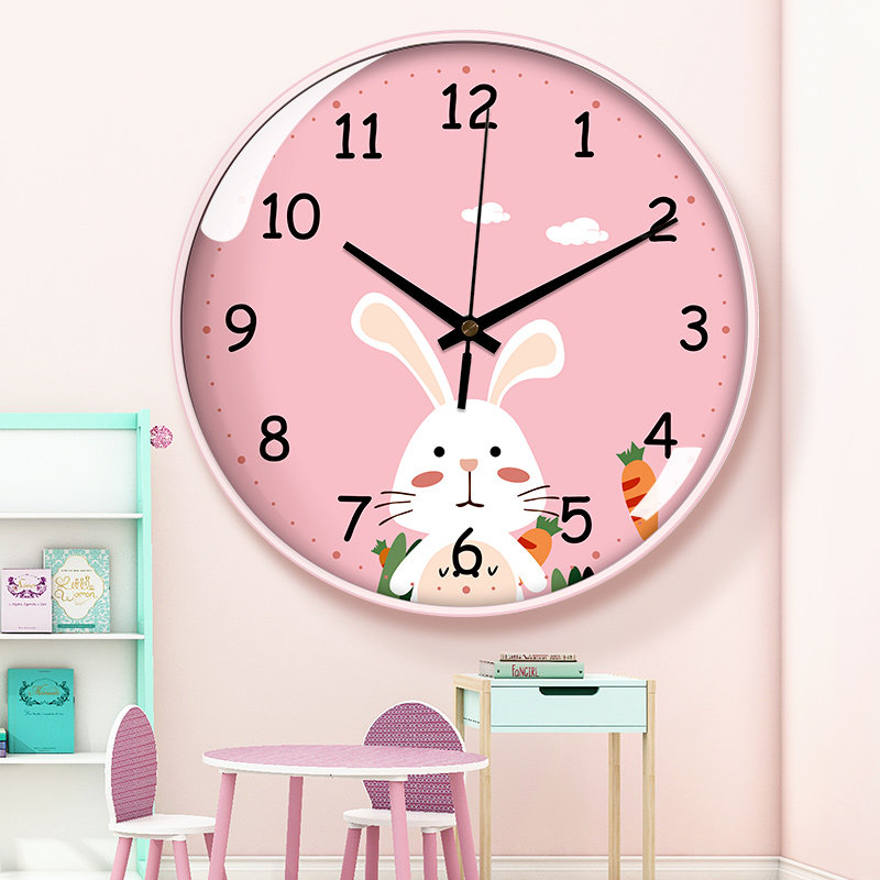 卡通挂钟客厅创意可爱儿童卧室家用时钟时尚挂钟