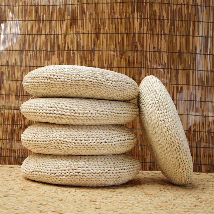 草编蒲团加厚坐垫拜佛玉米皮田园打坐圆形禅修儿童草垫子蒲草飘窗