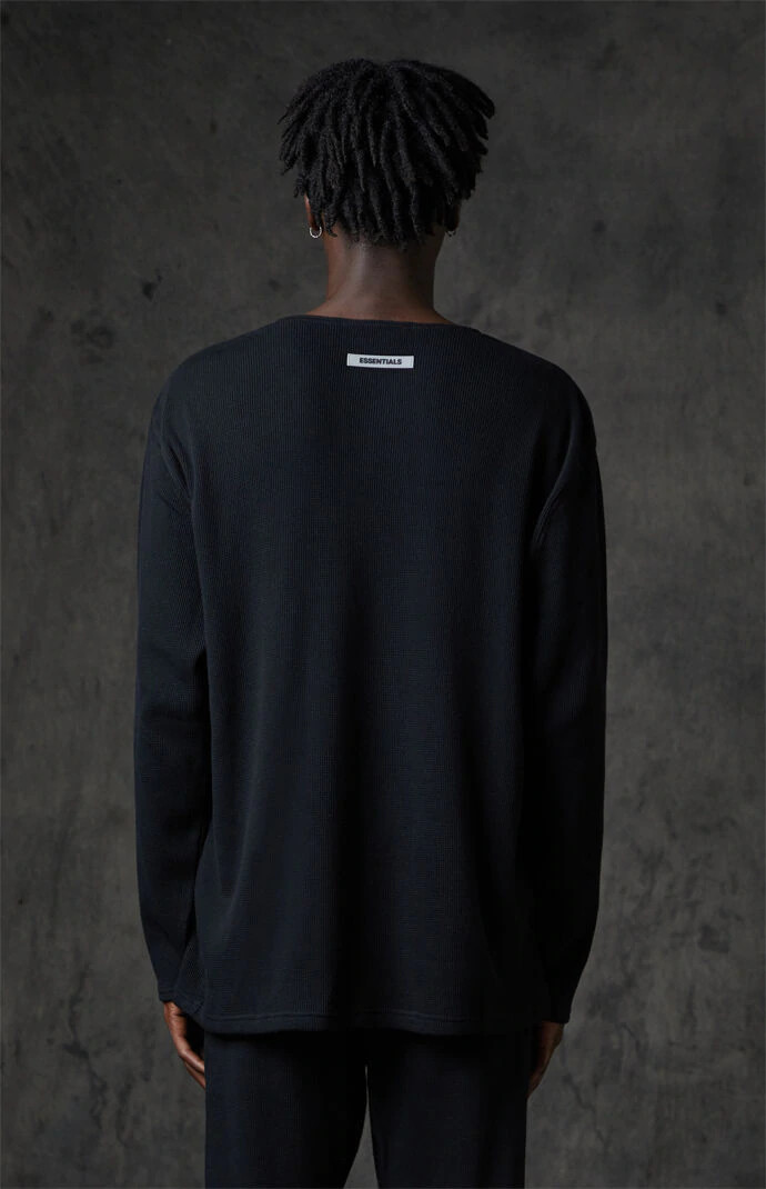 fearofgodfogessentialsfw20华夫格纯色亨利长袖t恤
