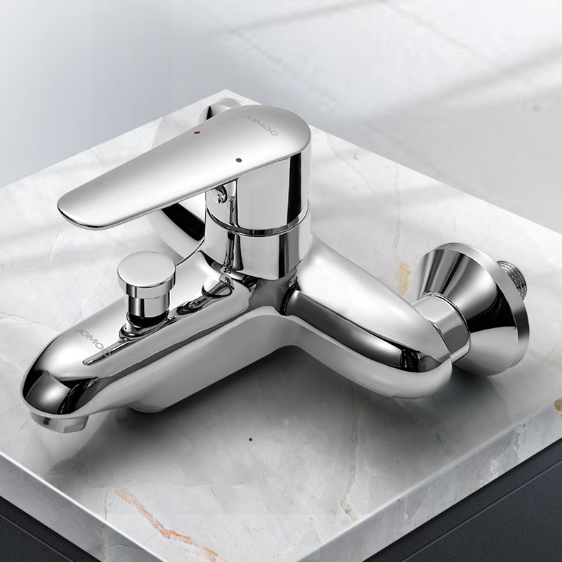 淋浴jomoo九牧水龙头出水烫伤三联冷热浴缸龙头浴缸龙头