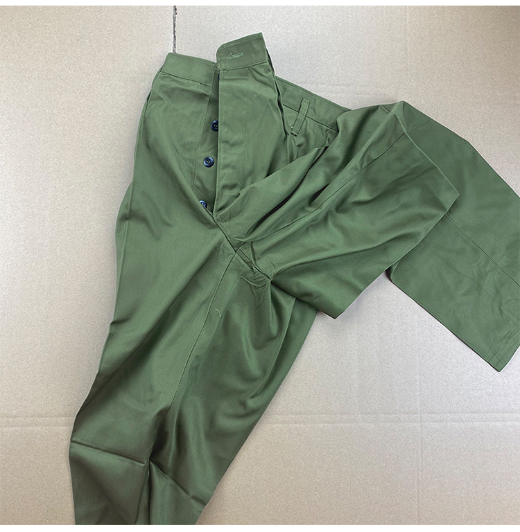 黄涤卡军单裤子式军套装老式大裆常服加宽罩裤迷彩裤