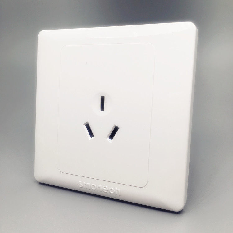 开关华意松本k50三孔10a电源插座3孔三眼面板电源插座