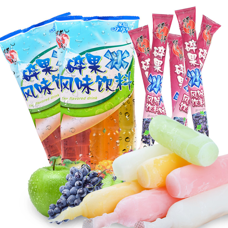 蜡笔小新碎果冰85ml*20支 冷饮碎碎冰棒棒冰儿童经典零食吸冰饮料