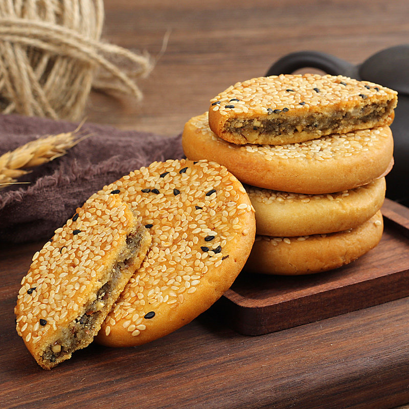 麻饼特产四川老式散装手工芝麻饼传统红糖冰糖土麻饼糕点心饼大的