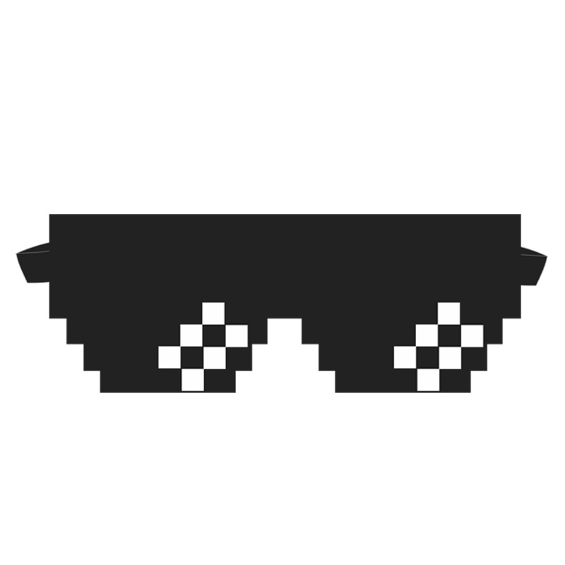 眼罩美琦动漫像素马赛克沙雕眼镜抖音道具二次元动漫手表